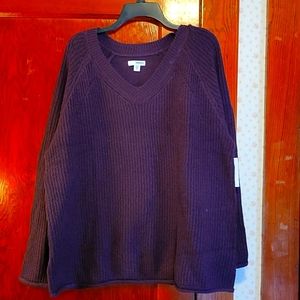 🆕️ Sonoma Women's V-neck Pullover Sweater Size 1X